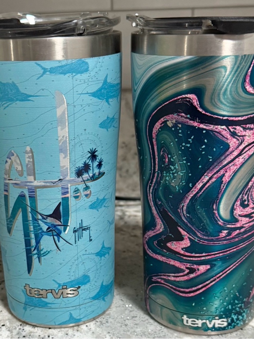 TERVIS Insulated Tumblers - Blue Marlin & Teal Swirl